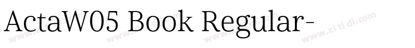 ActaW05 Book Regular字体转换